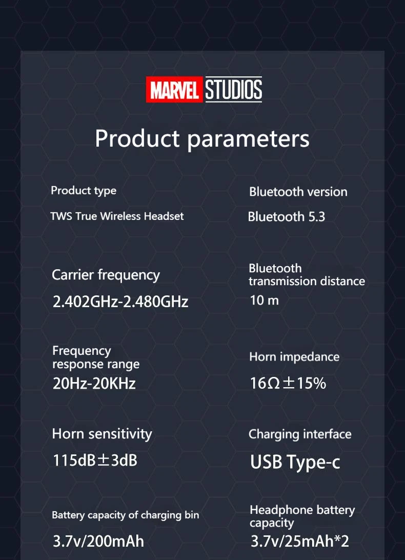 Marvel MV11 Bluetooth-Ohrhörer in HiFi-Qualität