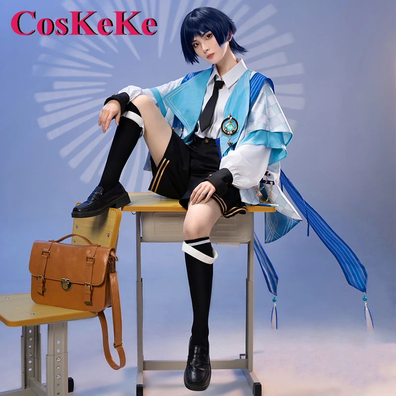 

CosKeKe Wanderer/Scaramouche Cosplay Anime Game Genshin Impact Costume Academy Uniform Derivative Daily Wear Role Play Clothing