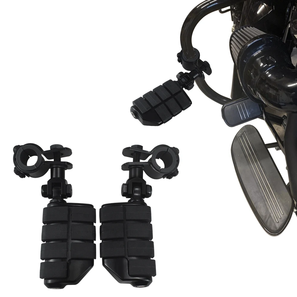 Motorcycle Highway Clamp Foot Pegs Footrest Pedal Footpegs Mount