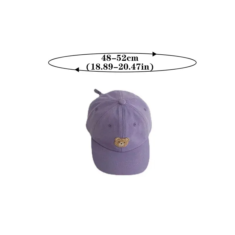Cute Bear Embroidery Kids Baseball Cap for Toddlers