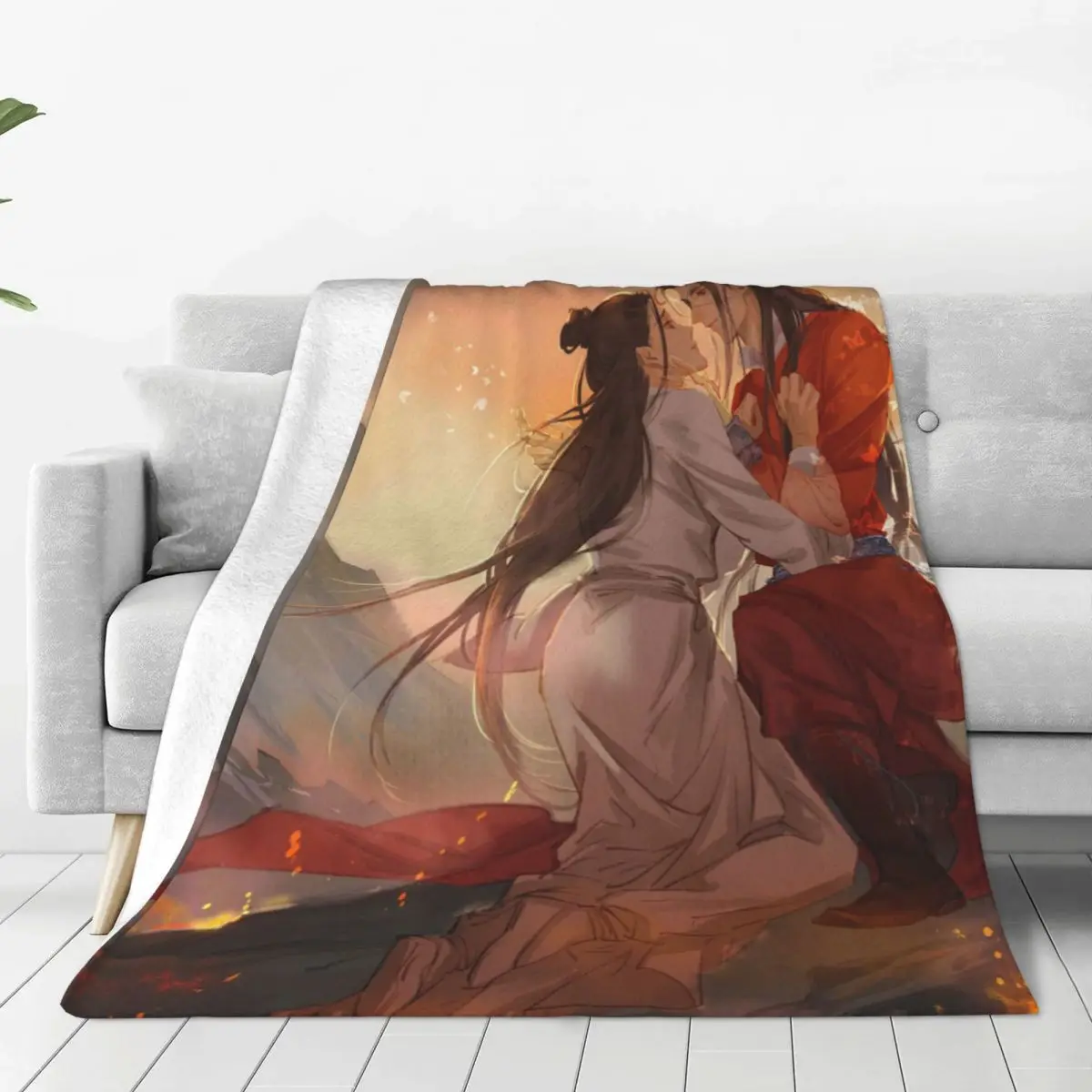 

Tian Guan Ci Fu Anime Blanket Soft Plush Hypoallergenic Throw Blankets for Durable Long-Lasting Travel