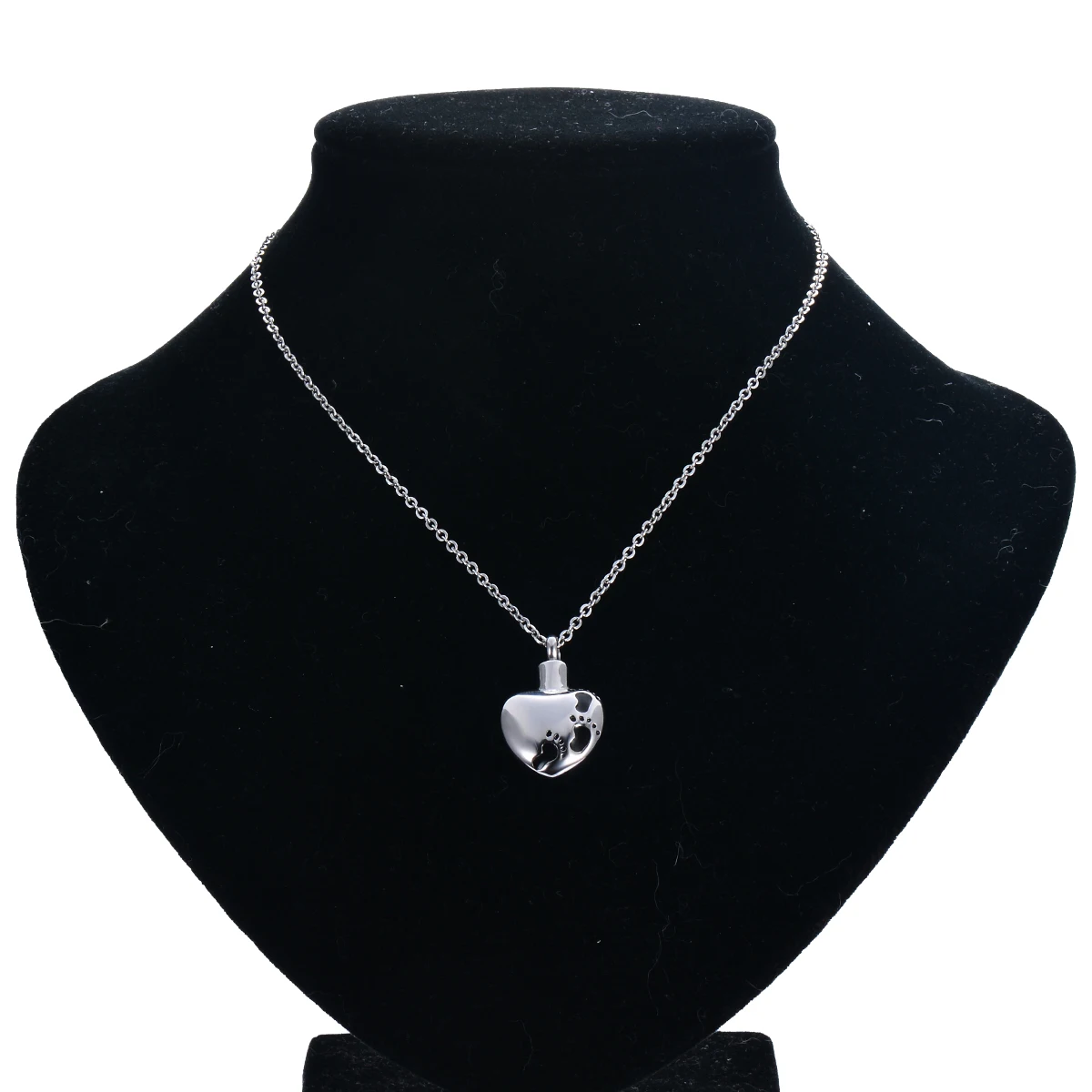 Mommy/Daddy of an Angel Miscarriage Memorial Jewelry  Stainless Steel Heart-Shaped Footprints Urn Necklace Ash Keepsake Pendant 5