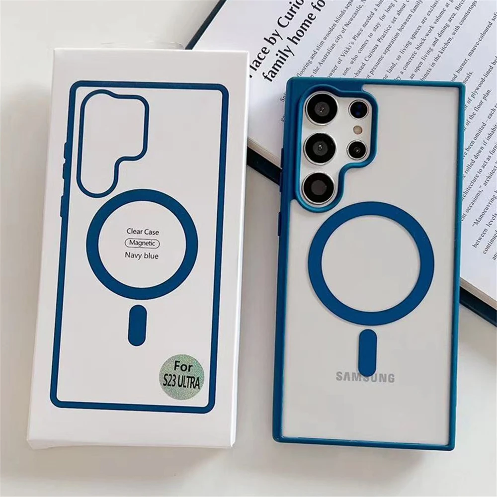 Luxury Clear MagSafe-Compatible Magnetic Wireless Charging Phone Case - Shockproof Cover
