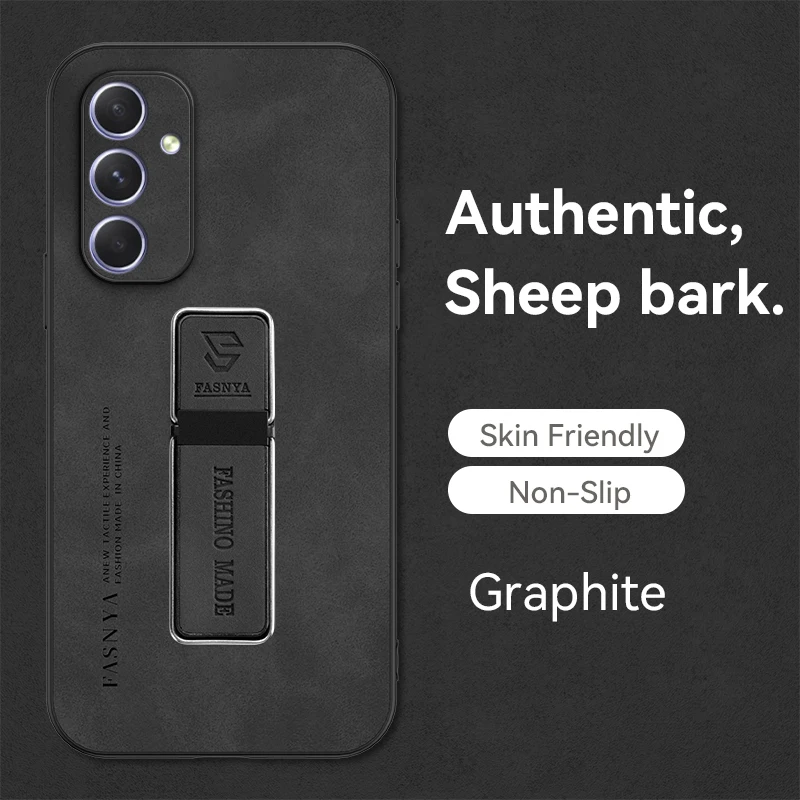 Sleek Magnetic Leather Car Mount Phone Case