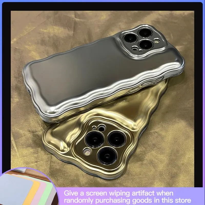 

Улучшенный сенсорный холодный ветер серебряная волна Высококачественная фотография подходит для IPhone14 13promax 11 12 Противоударная универсальная подушка безопасности