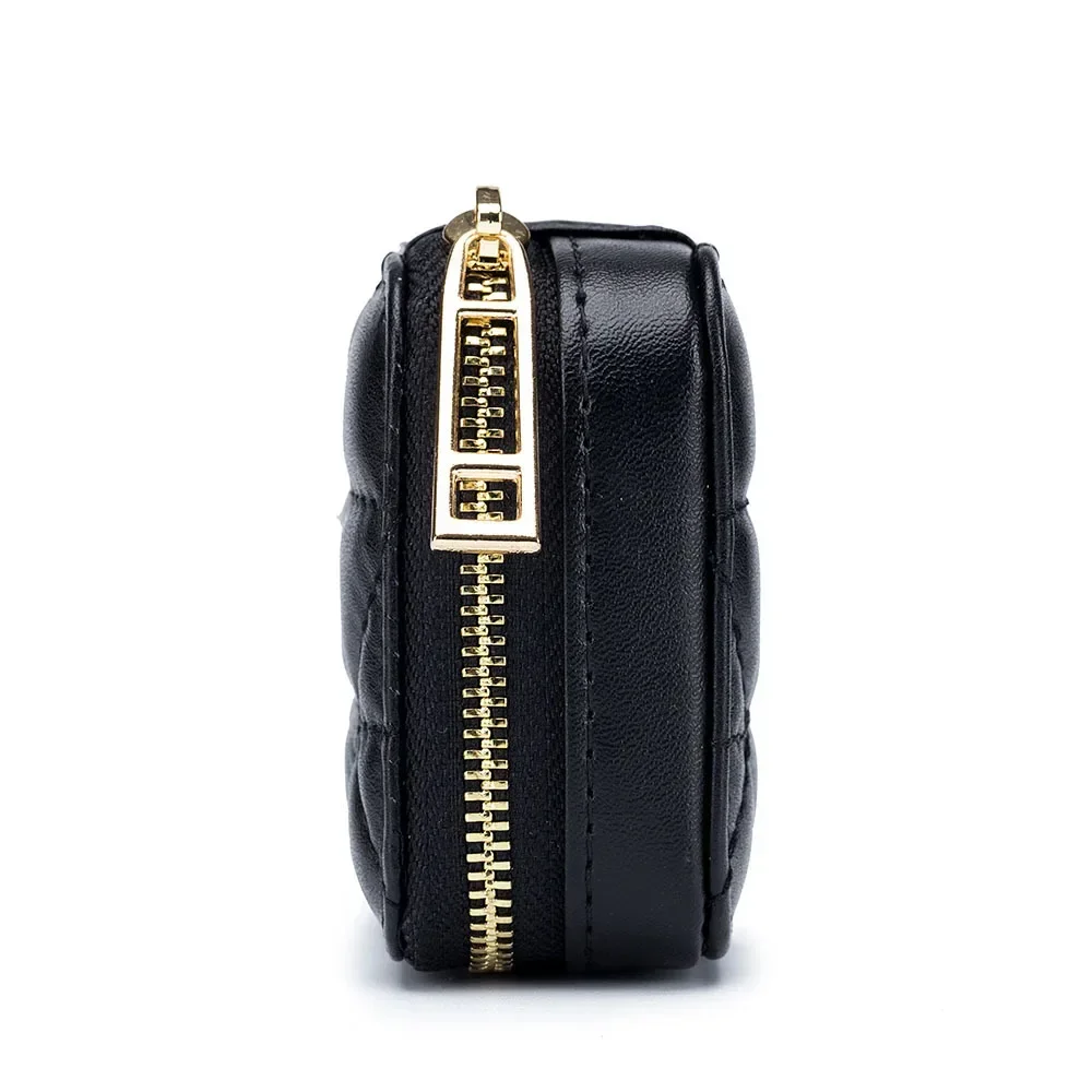 Portable Leather Cosmetic Bag Mini Lipstick Envelope Fashion Coin Purse with Makeup Mirror 3