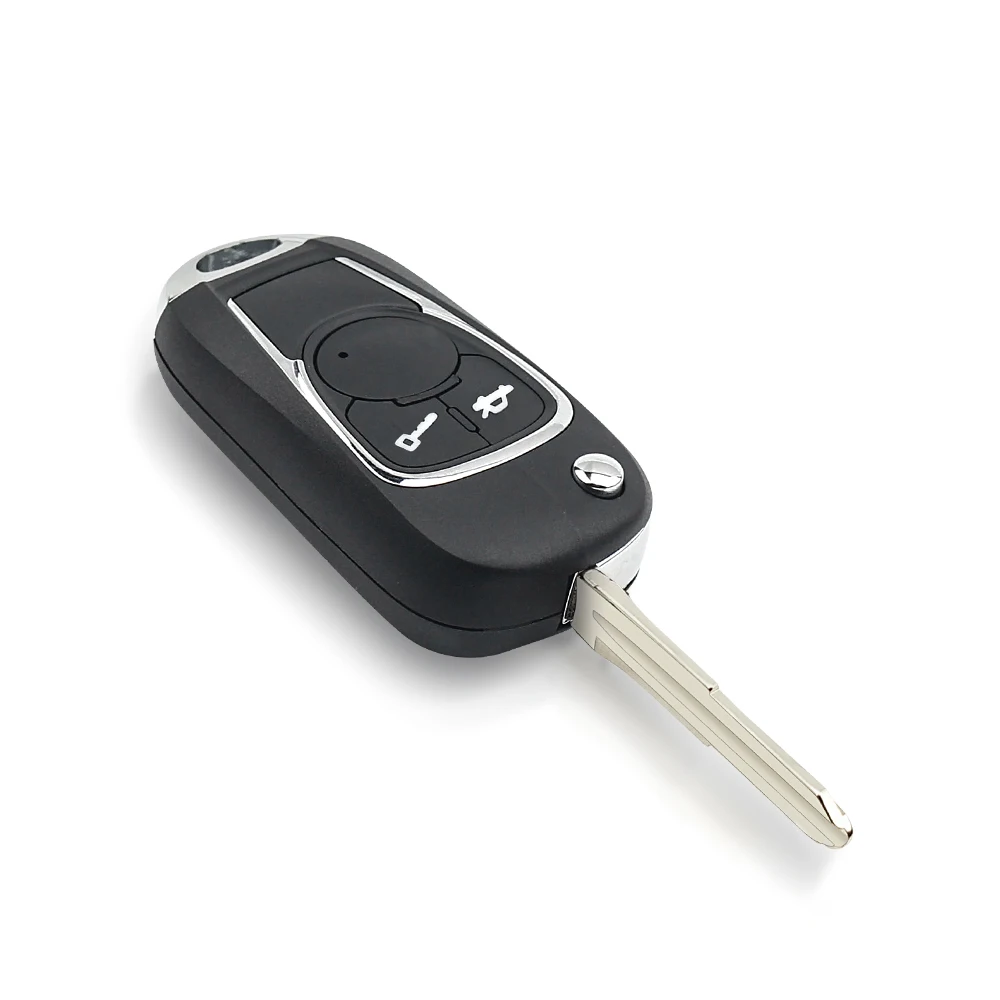 KEYYOU Modified Flip Key Shell For Chevrolet LOVA Sail Epica Lechi Spark Folding 2 Buttons Remote Car Key Case Left/Right Blade Key Case Car Key Shell