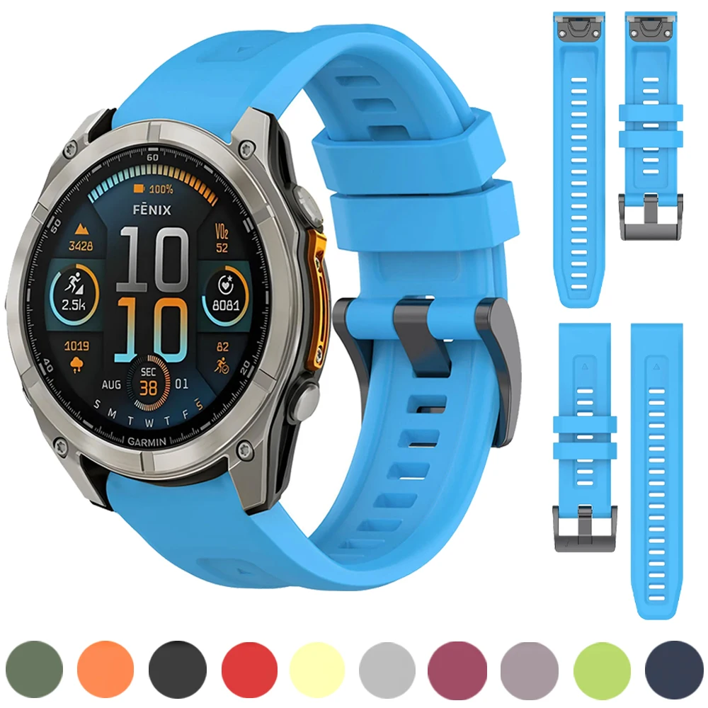 Quick Fit Silicone Strap Bracelet - 26mm, 22mm, 20mm