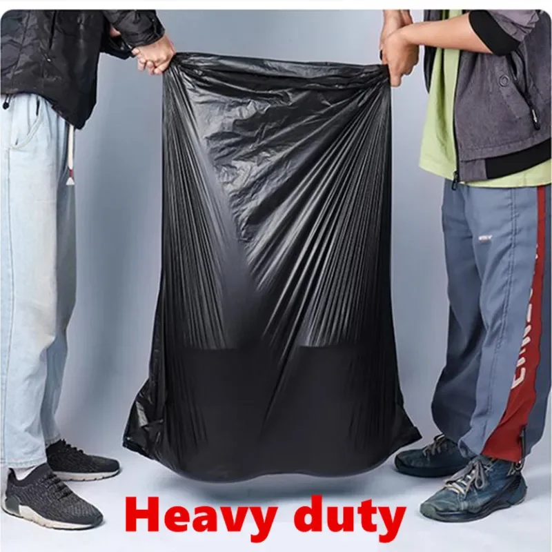 25PCS Large Size Heavy Duty Extra Large Garbage Bag Commercial trash Bags Backyard Black Kitchen big trash bags