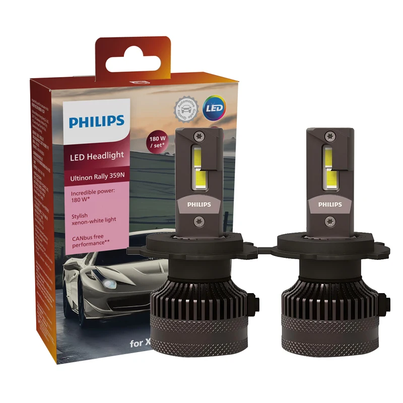 ตัวเลือกสินค้า หลอดไฟ LED กำลังสูง Philips 15000lm แสงขาว 6500K สำหรับรถยนต์ H4/H7/H8/H11/HB3/HB4/H19/HIR2/H1
