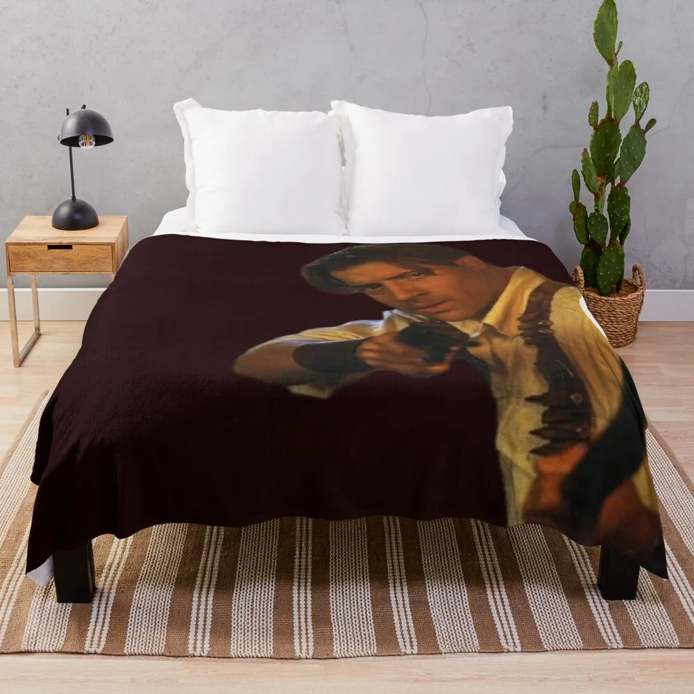 

Brendan Fraser Throw Blanket Soft Plaid heavy to sleep Blankets Sofas Of Decoration Blankets