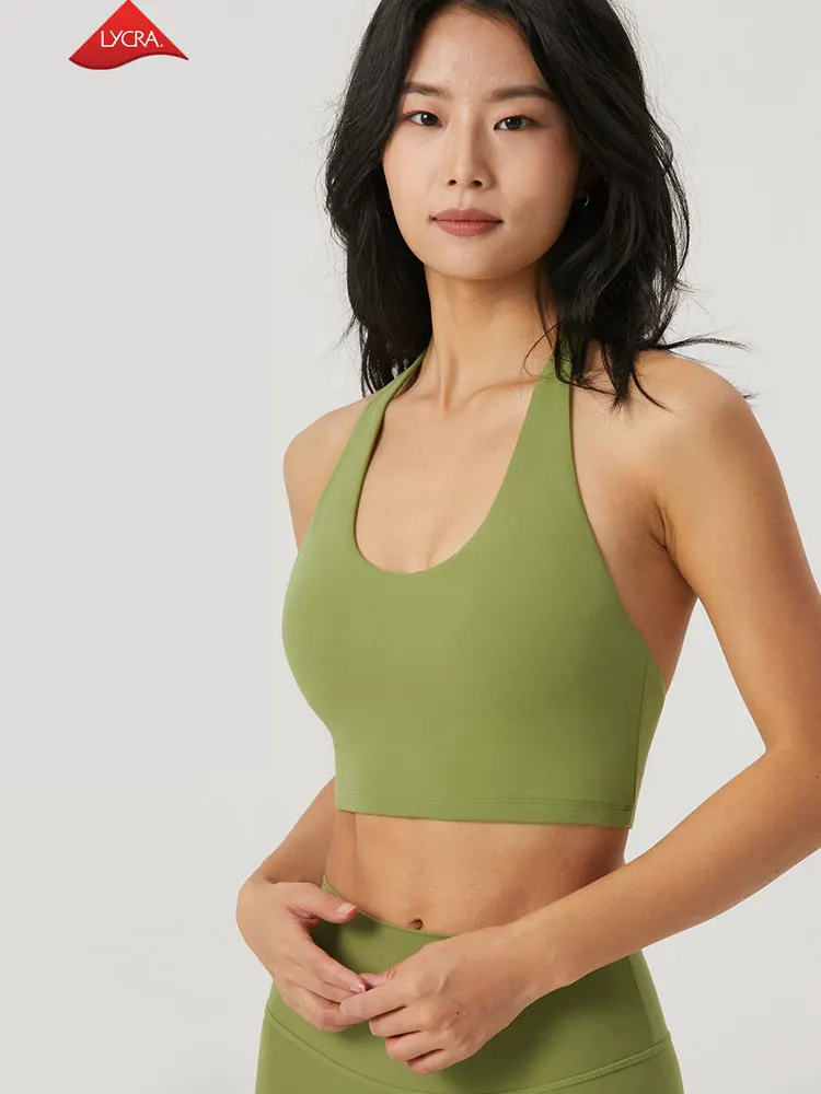 INLUMINE New Lycra Sexy Backless Sports Bra Women Gym Fitness Quick