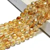 Fine 100% Natural Stone Faceted Citrine Yellow Round Gemstone Spacer Beads For Jewelry Making  DIY Bracelet Necklace 6/8/10MM 3