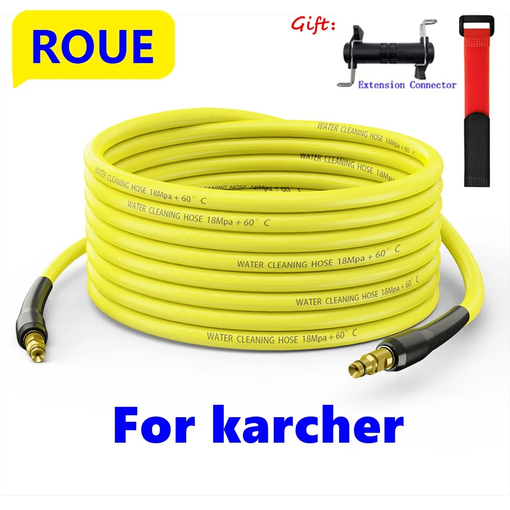 Roue Per Tubo Karcher 6-20M Tubo Idropulitrice Serie K Per K2 K3K4 K5 K6 K7 Click Plug Connettore Rapido Car Karcher Gun Washer