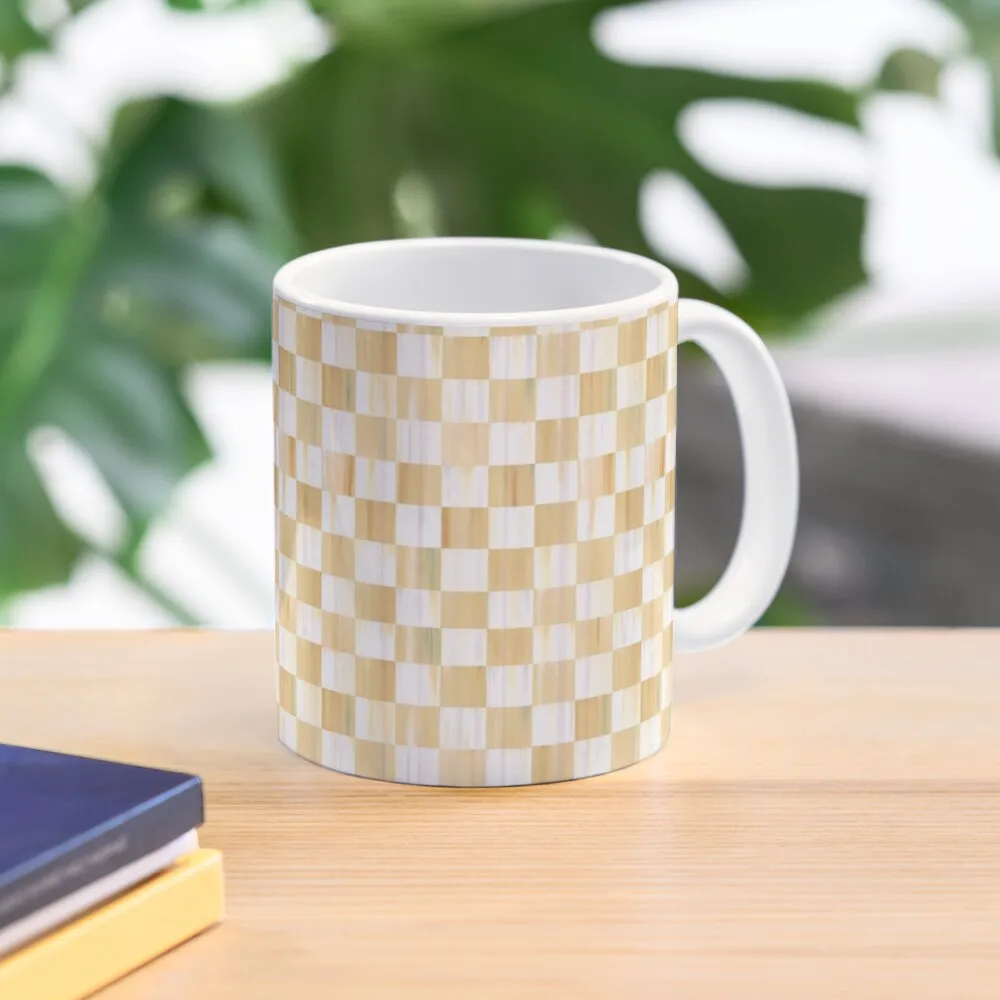 

Cream Parchment Check Coffee Mug Funnys Creative Cups Mug