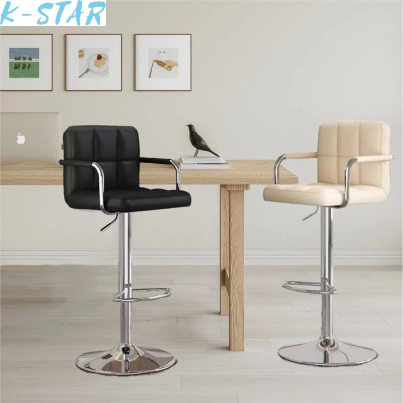 K-star Lift Bar Chair Backrest Rotating High Stool Cash Register Front Desk Modern And Minimalist High Stool Dropshipping
