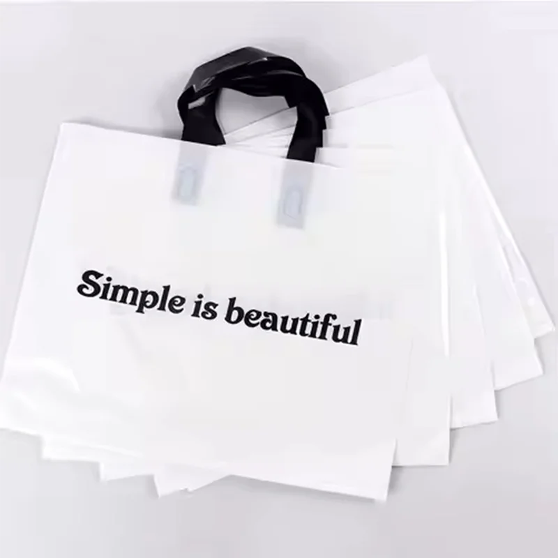 50Pcs Customized gift bags for birthday party wedding plastic bags candy gift boxes for clothes packaging bags for printing logo 1