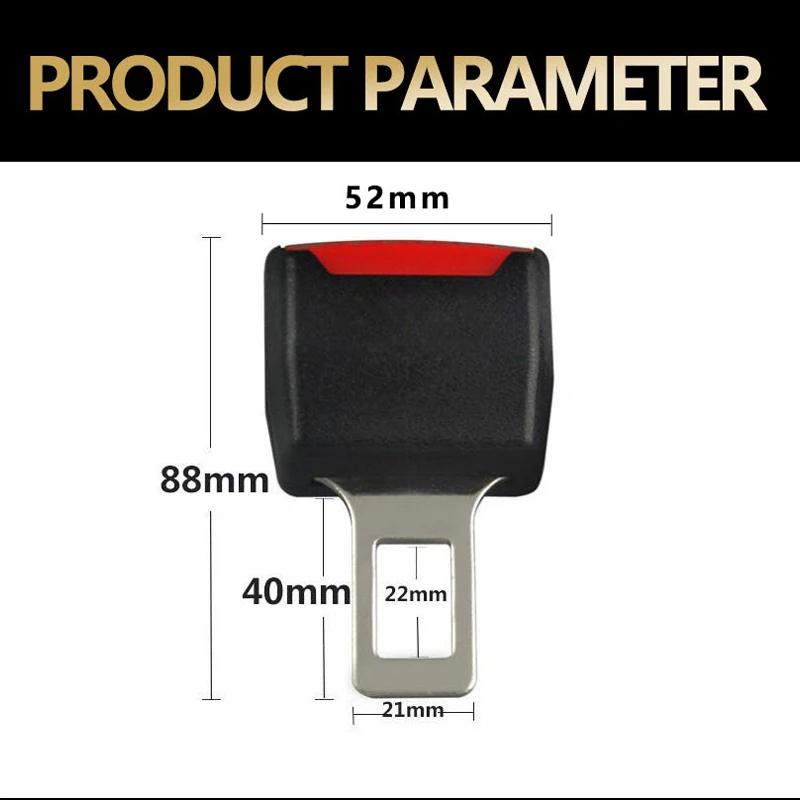 2pcs/set Car Safety Belt Buckle Extension Clip Safety Belt Buckle Thick Socket Plug Thick Insert Socket Extender Tool Accessory