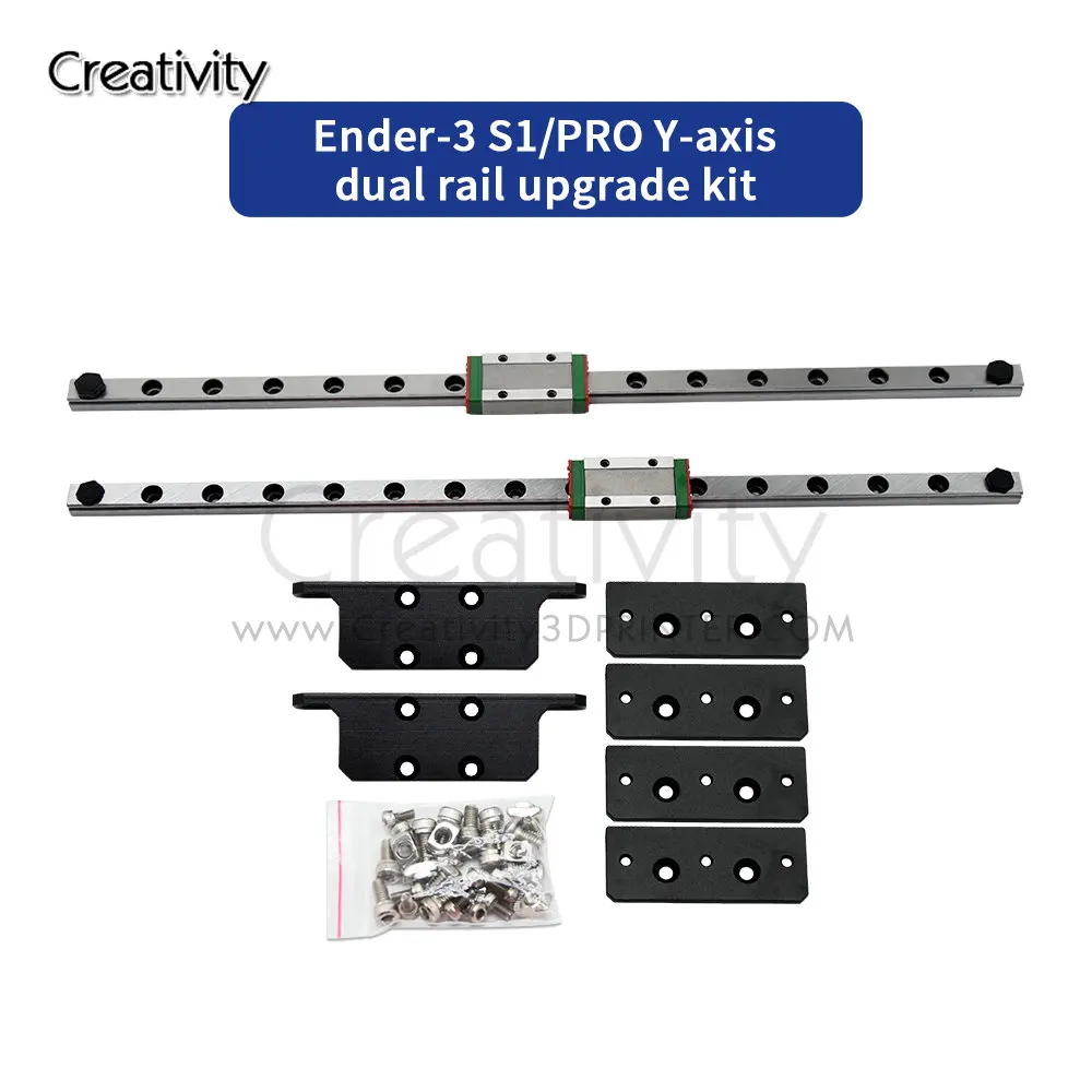 Dual Y-axis Upgrade for Ender 3 S1 Ender 3 S1 Pro Linear Rail Kit MGN9H 315MM Ender 3 Ender 3 V2 MGN12H 300MM 3D Printer Parts ender 3 x axis mgn9h 315mm linear rail kit for ender 3 v2 ender 3 pro linear mod bracket 3d printer upgrade accesorios