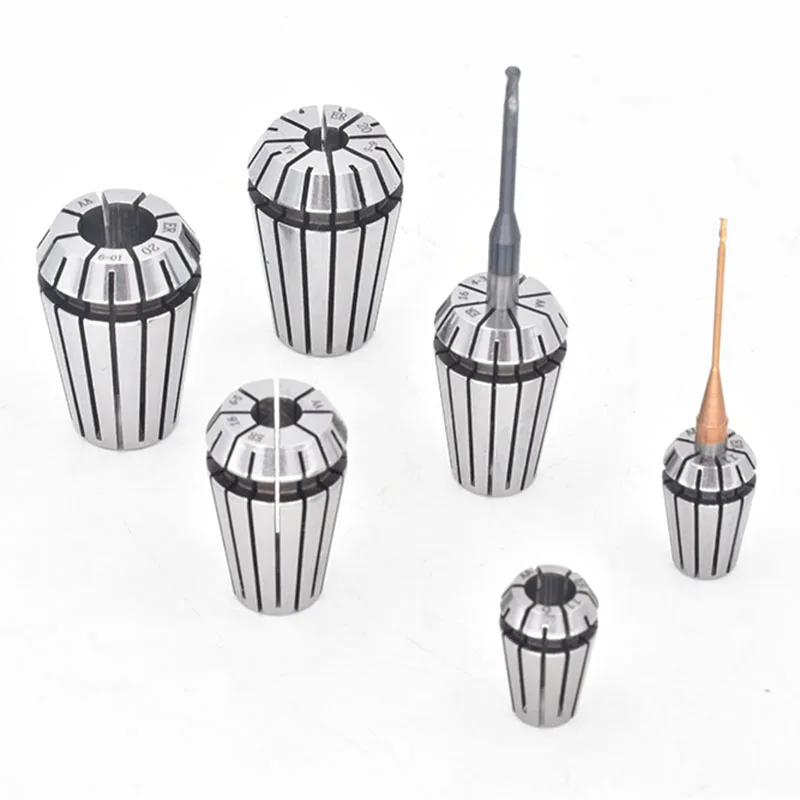 Collet Set ER11 ER16 ER20 ER25 ER32 ER40 High Precision 0.008mm 0.015mm Tools Holder Clamping Lathe Machine Parts