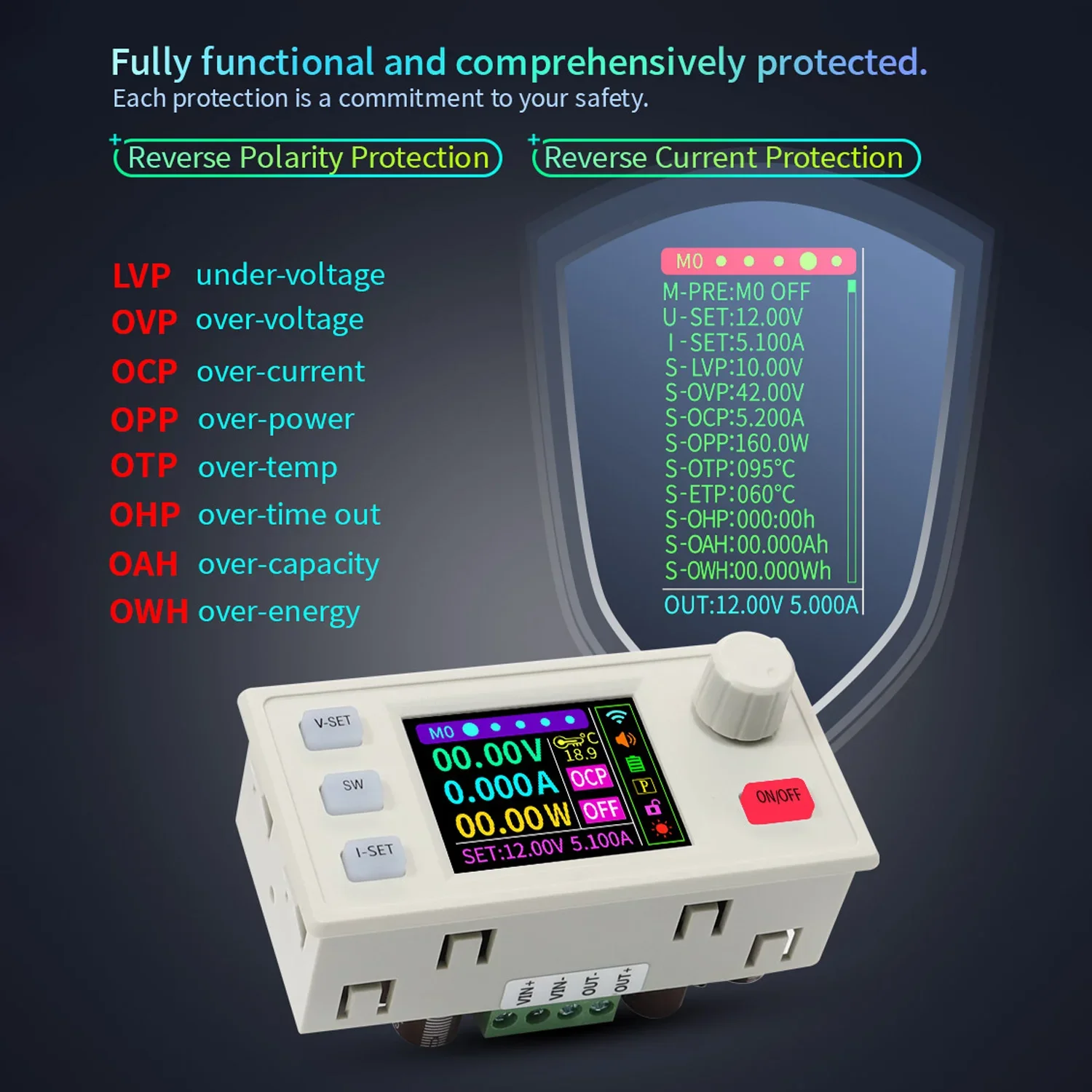 XY6509S CNC DC Regulated Power Supply DC Buck Converter 0-65V 585W