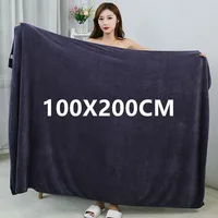 Grande serviette de bain en microfibre épaisse, serviette en microfibre polyvalente Super absorbante et à séchage rapide 1