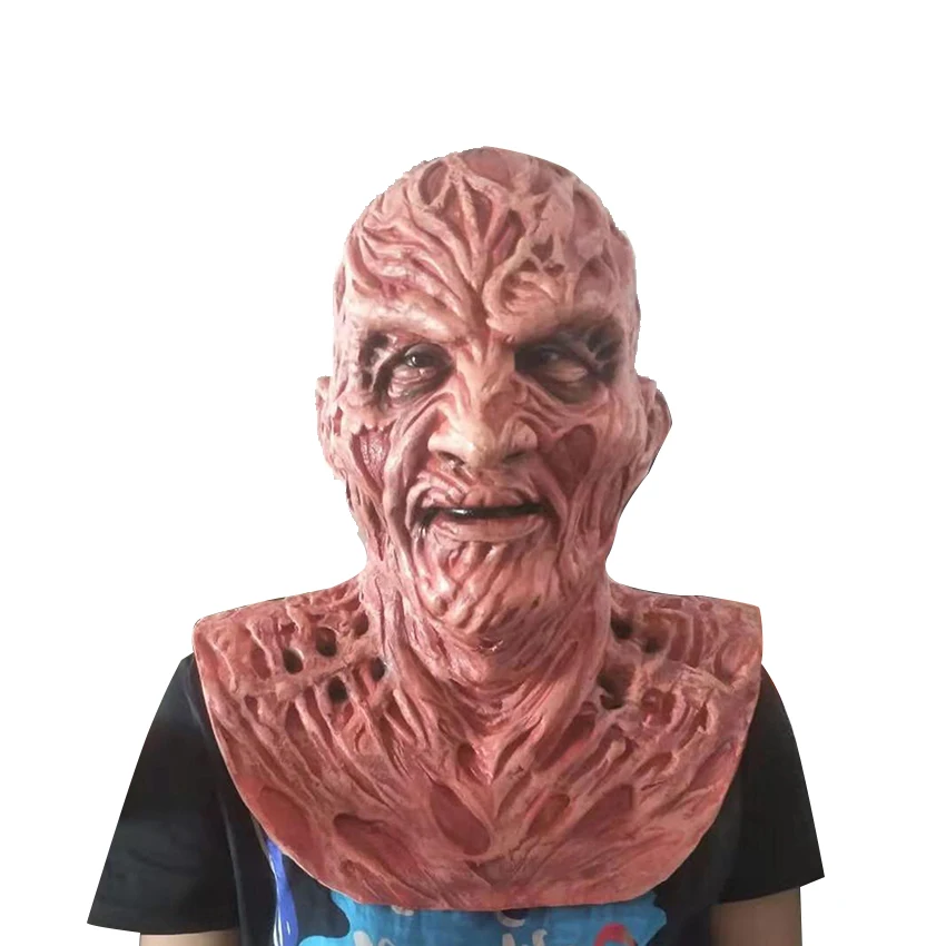 Clown Freddy Maschera Spaventosa Horror Zombie Travestimento Puntelli Di Halloween Carnevale In Lattice Freddy Krueger Cosplay Anime Guanti Maschera P