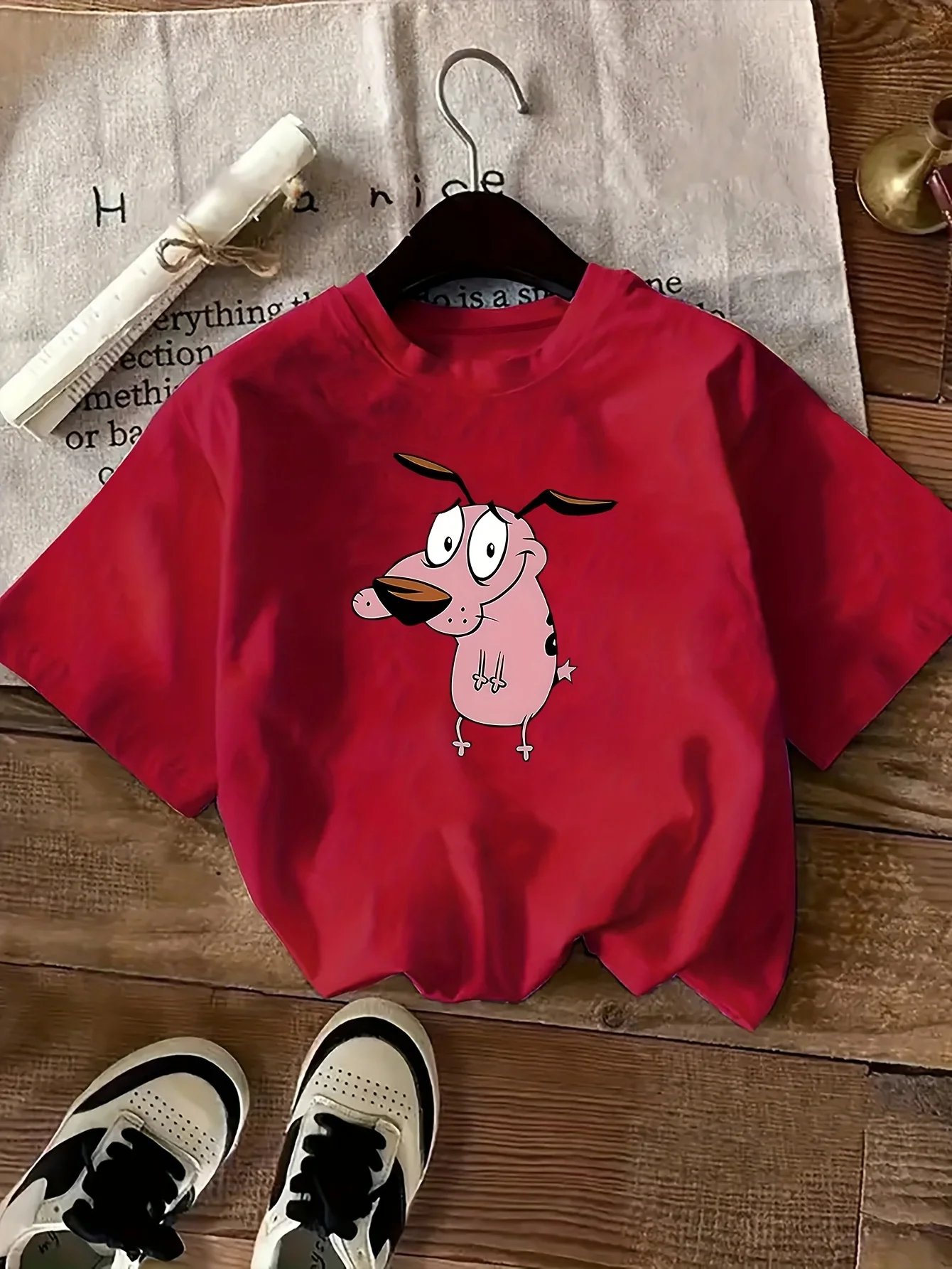 المرأة تي شيرت الشجاعة الجبناء الكلب الإبداعية المطبوعة الصيف المرأة جولة الرقبة قصيرة الأكمام رداء علوي غير رسمي التي شيرت الملابس