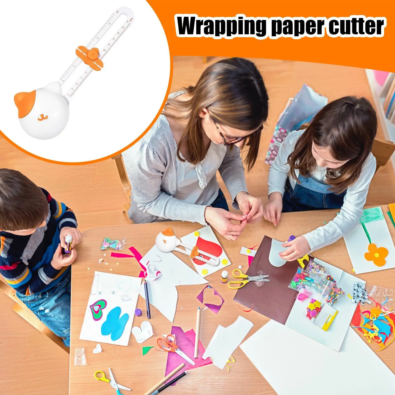Circle Paper Cutter Cat Shape Card Cutting Tool With Adjustable Diameter Christmas Card Making Trimmer Cutter For Scrapbookers