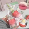 1pc Strawberry Keychain Warming Lip Balm Long Lasting Natural Pink Lipstick Tint Color Changing Lipstick Fruity Lips Care Makeup 4