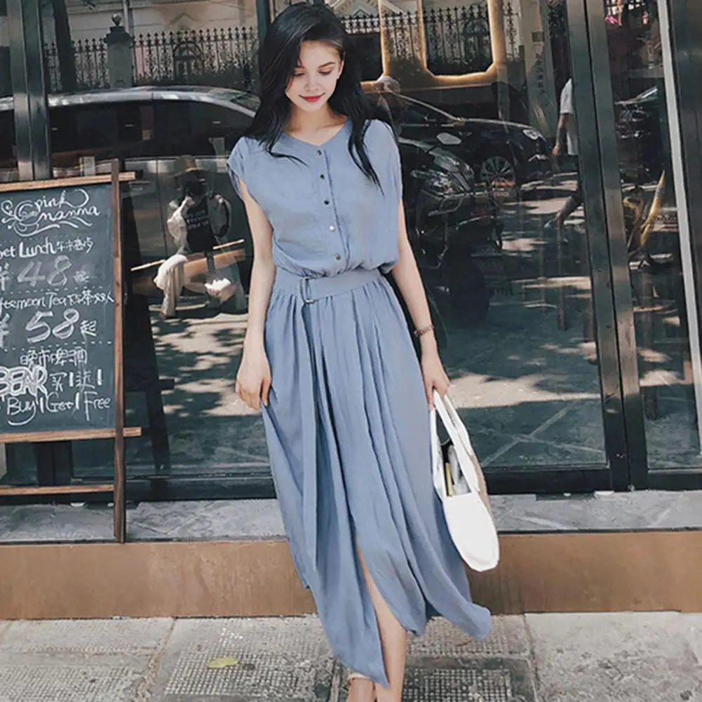 

Платье-миди ТРАПЕЦИЕВИДНОЕ с поясом и плиссированной юбкой