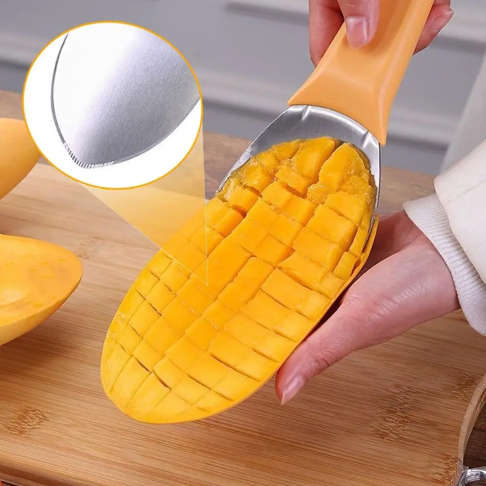 Multi Functional Mango Peeler Mango Peeling Cutting Knife Peeling Separator Scoop Avocado Peeler Fruit Kitchen Tool