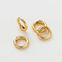 Fermoirs de connecteur ronds en laiton pour breloques, bijoux de bricolage de haute qualité, résultats exécutifs, document en or 14K, 18K, 20mm, 5 pièces 1
