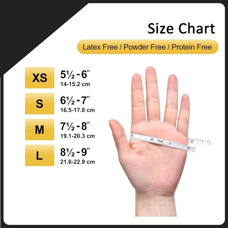 Nitrile disposable gloves black latex powder free gloves industrial grade cooking work cleaning hair dye waterproof