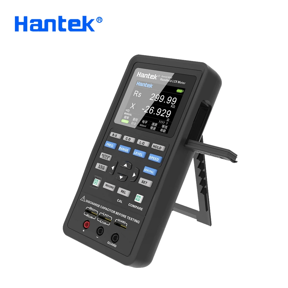 Hantek Handheld Digital LCR Meter 40kHz 1832C 100kHz Hantek1833C Inductance Capacitance and Resistance Measurement Tester Tools