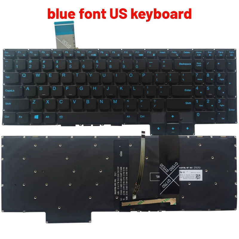 Teclado portátil para Lenovo Legion 5, russo,