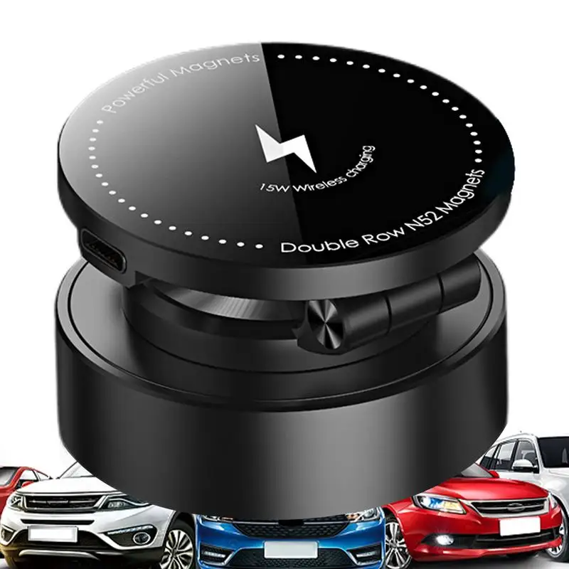 Support Magnétique Voiture Téléphone - Rotation 360°, Fixation L, Noir | Compatible Tous Smartphones, Aimant Puissant - 10
