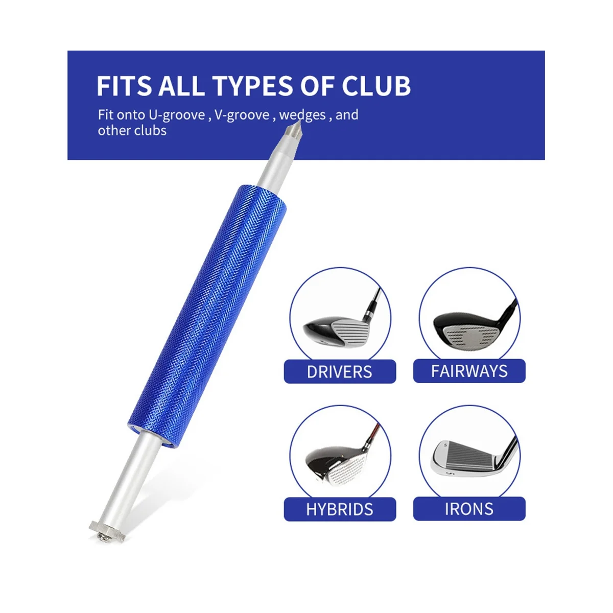 

Двухсторонний очиститель для клюшек, очиститель клюшек для гольф-клубов, принадлежности для очистки клюшек, чистящие инструменты для гольф-клубов, синий