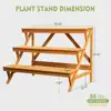 3 Tier Wooden Plant Stand Multi Tiered Ladder Shelf Indoor Outdoor Display Storage Organizer Potted Plants and Flowers 4