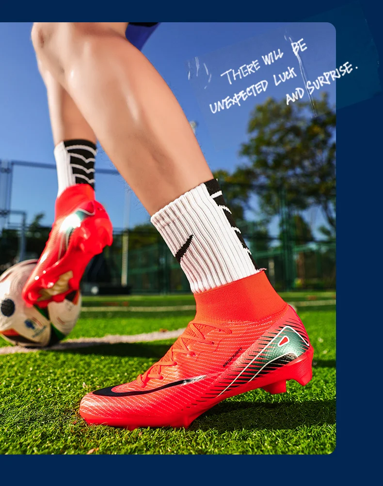 Men Football Boots High Quality Soccer Shoes 2025 New Ultralight FG/TF Soccer Cleats High Top Grass Training Football Boots