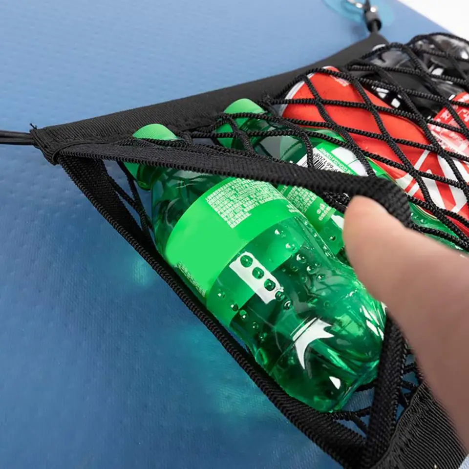 Paddleboard Deck Cooler Bag Surfboard Accessories Mesh Storage Bag With Four Hooks For Food And