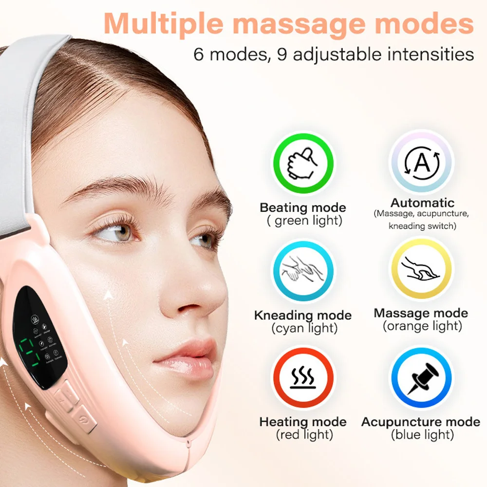Electric V-Face Facial Lift Device Ems Microcurrent Face Massager Anti Wrinkle Remove Double Chin Skin Facial Slimming Beauty