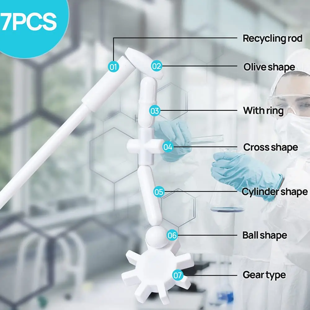 Magnetic Stirrer Stir Bars Mixer Stiring Rod : 6 Shapes + Magnetic Retriever