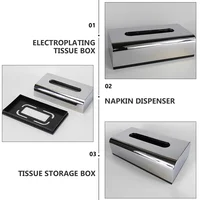 Household Napkin Dispenser Rectangular Paper Box Tissues Organizing Box Tissue Box Holder Desktop Paper Towel Box 2