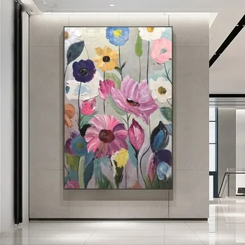 Scandinavian Abstract Flower Canvas Wall Art