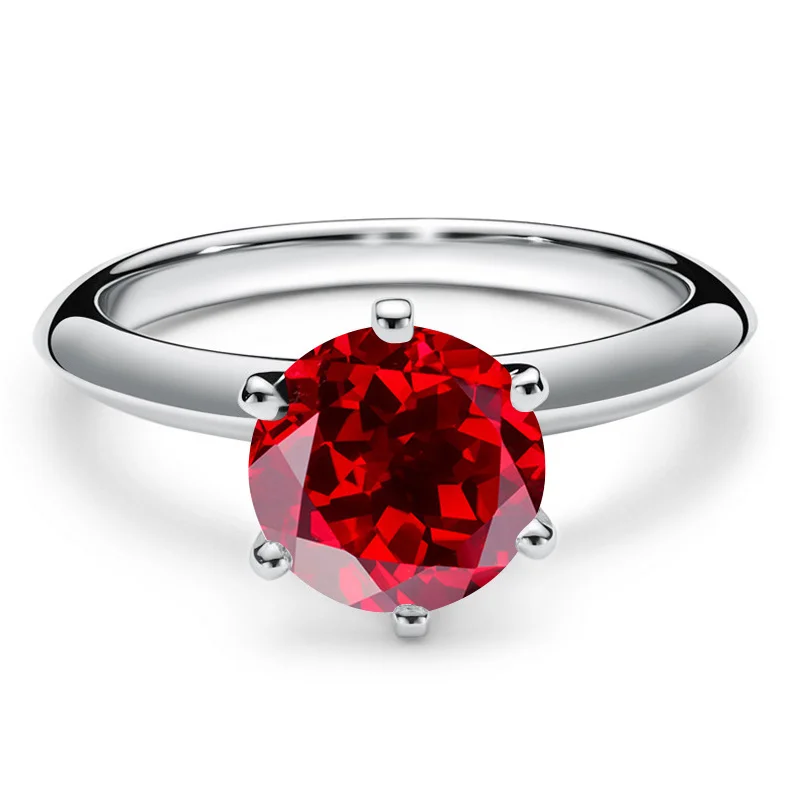 Tancise Solid Sterling Silver ring with 1 carat 6.5mm Real Moissanite for Women Wedding Engagement Fine Jewelry Gifts_voghion.com