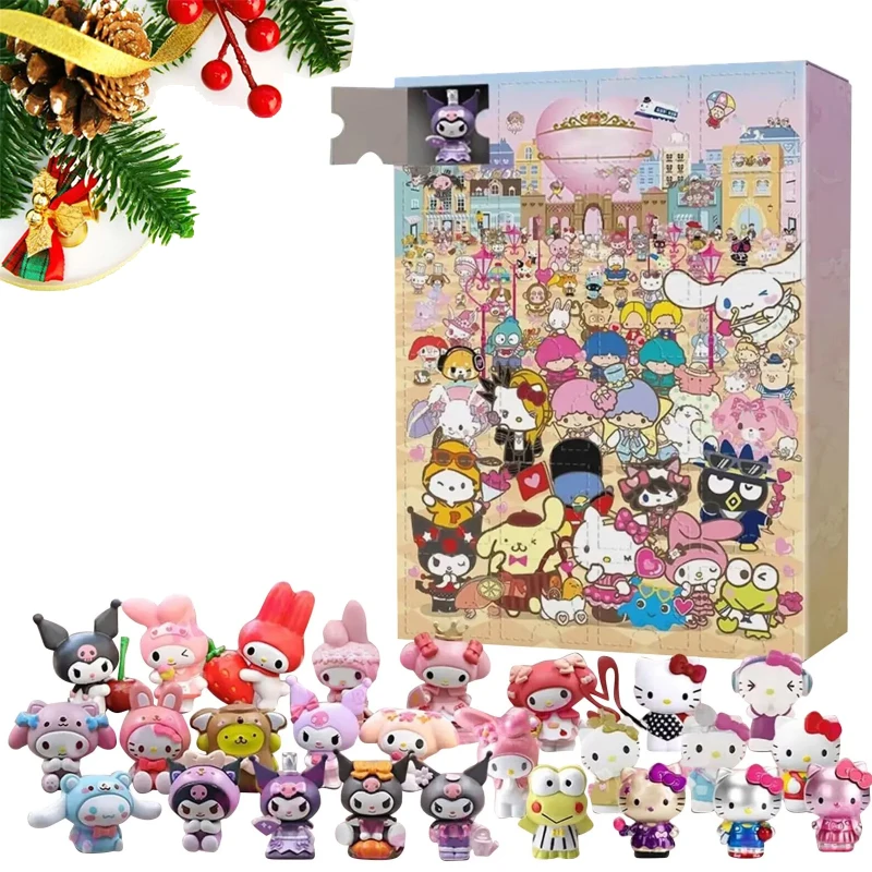 SanrioNatalAdventCalendarOlKittyKuromiActionFigurePequenoPVC