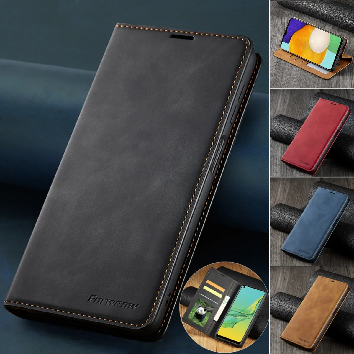 Leather Flip Wallet Phone Case