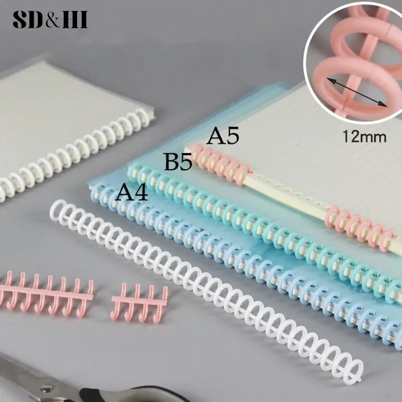 1PC Plastic Loose Leaf Binders Ring Binding A4 A5 A6 A7 B5 papers For DIY Paper Notebook