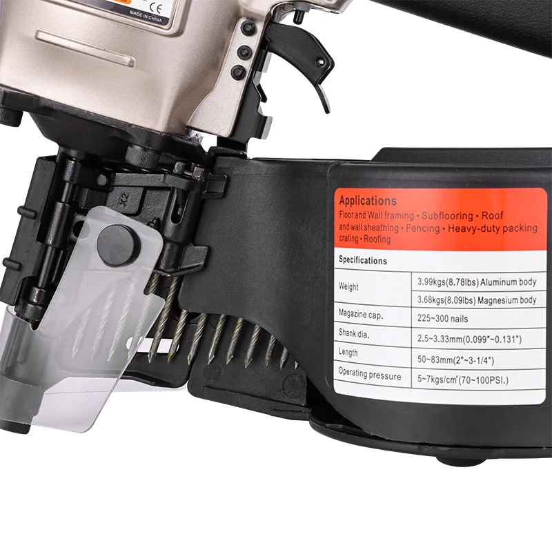 MAX Design CN80 Pallet Making Coil Nailer For Roof Siding Board Wood Work Furniture Sheathing Tool Air Pneumatic Roll Nail Gun 5